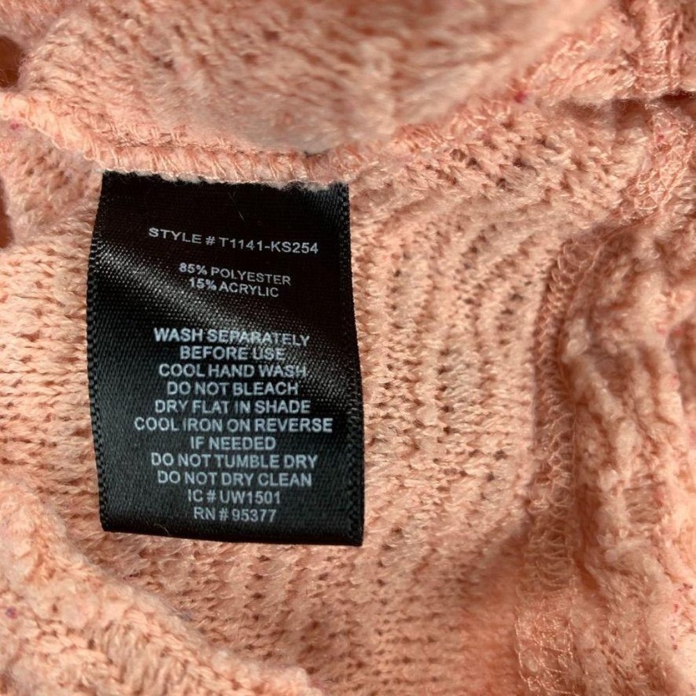 Sanctuary Loose Knit Textured Cropped Sweater Pink‎ - Picture 6 of 7